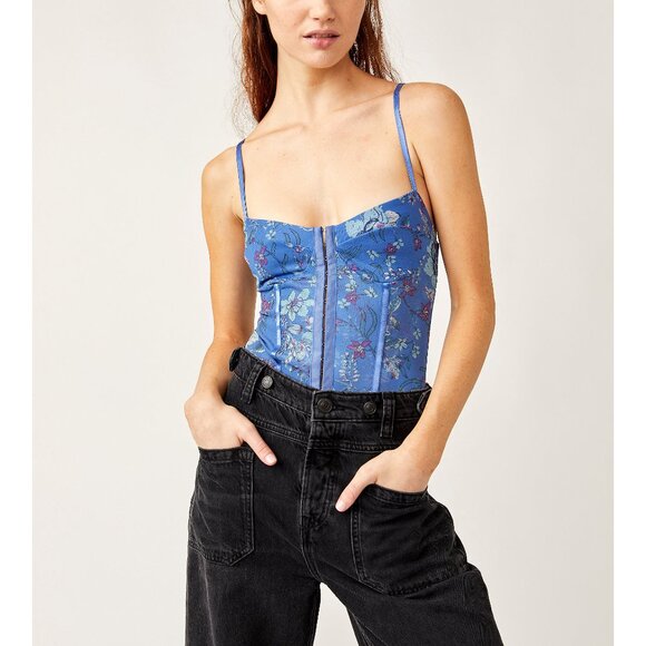 Free People Tops - FREE PEOPLE Night Rhythm Printed Bodysuit / Floral Combo